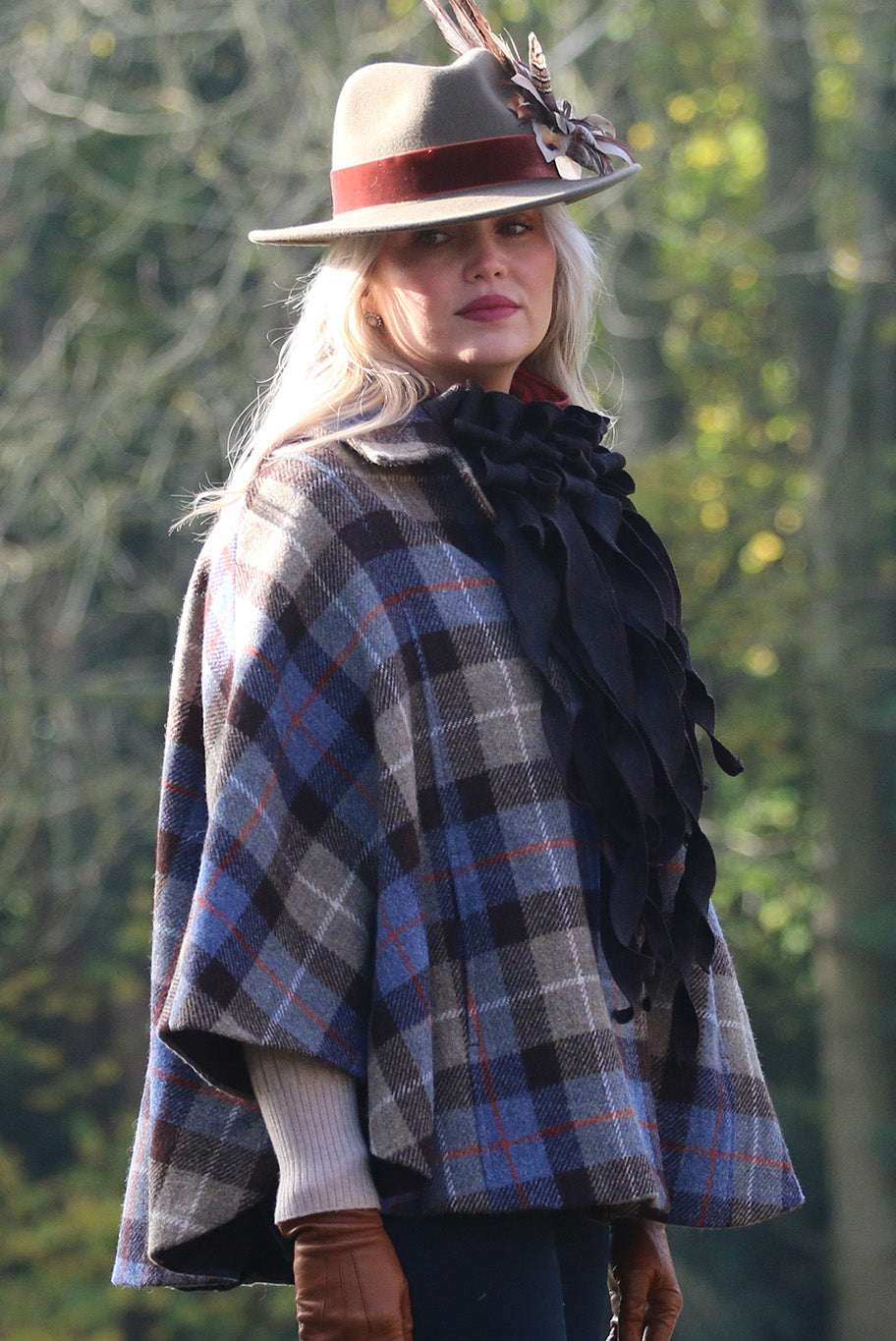 Harris Tweed wool cape