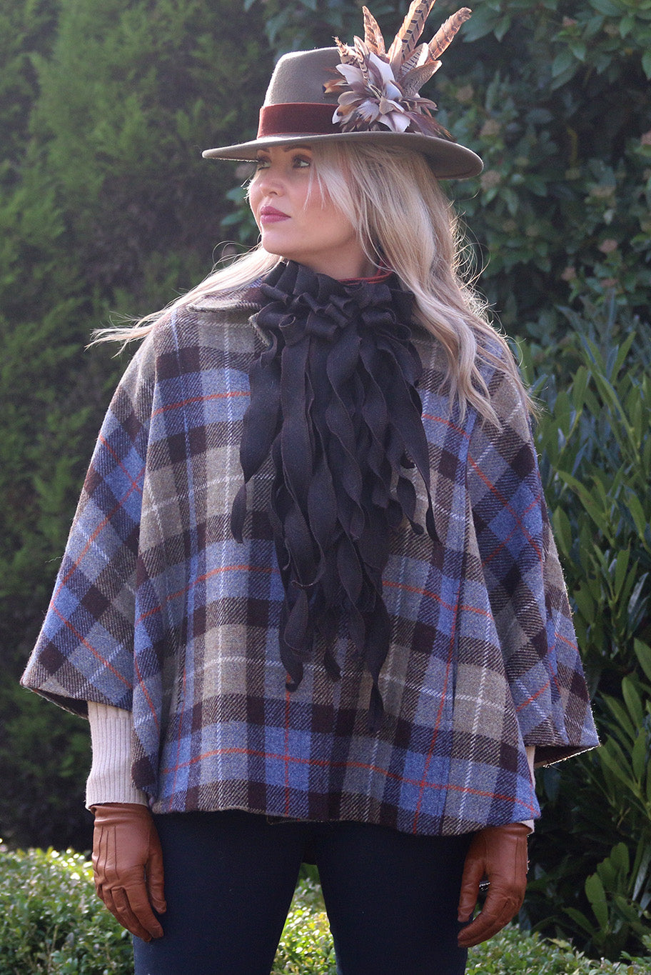 Harris Tweed wool cape