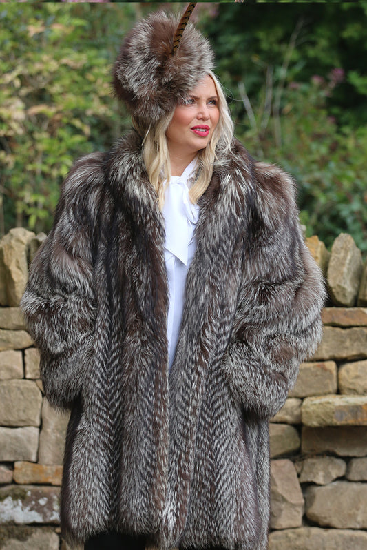 Vintage Vogue Silver Fox Fur coat