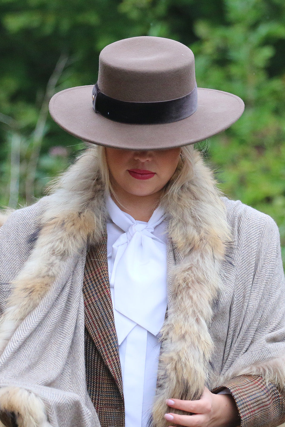 Cashmere and vintage fur wrap