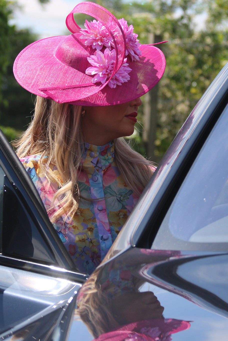 Summer Headpiece in Magenta Pink