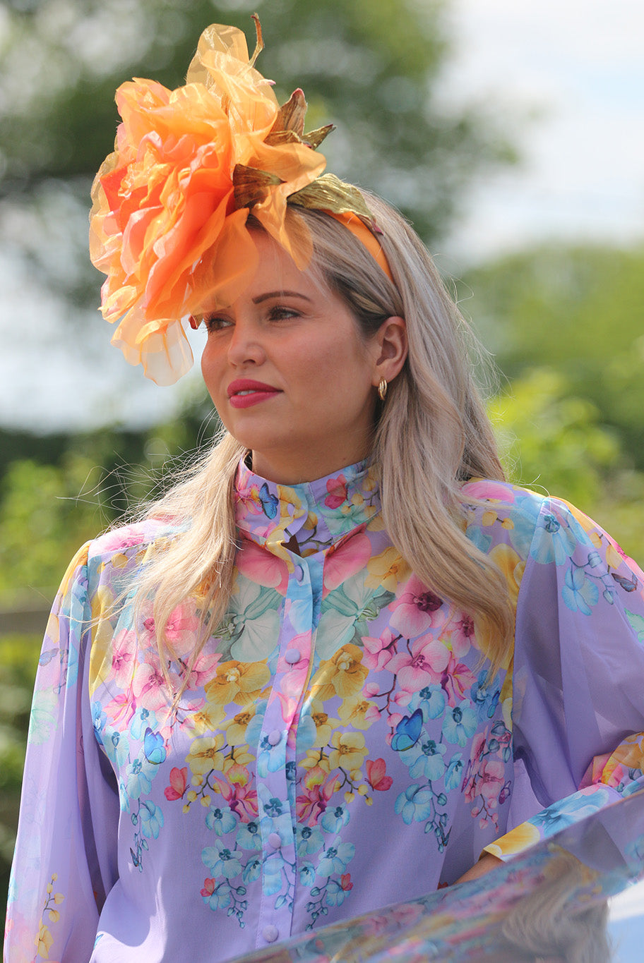 Summer Headpiece in Tangerine