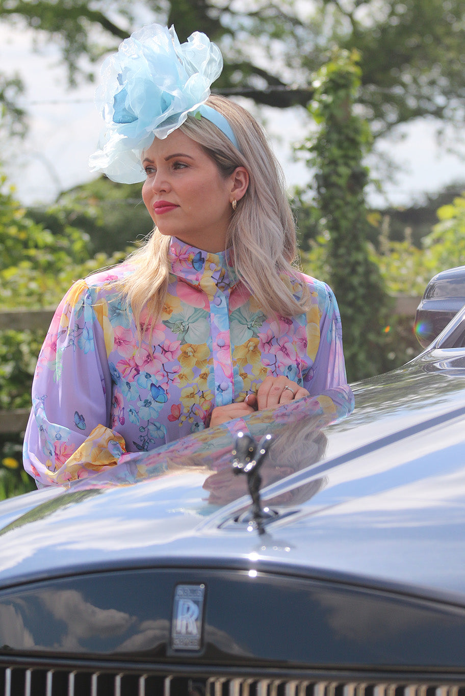 Summer Headpiece in Pale Blue