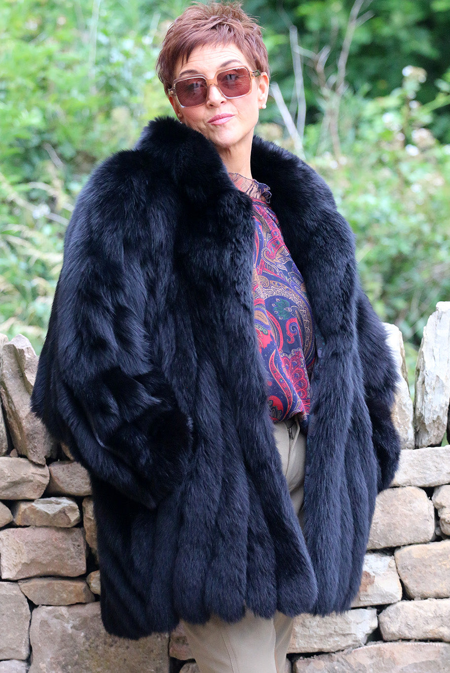 Vintage Saga blue fox fur coat