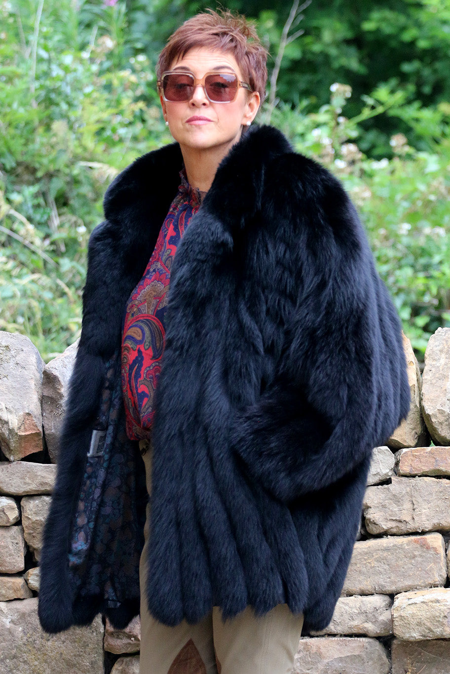 Vintage Saga blue fox fur coat