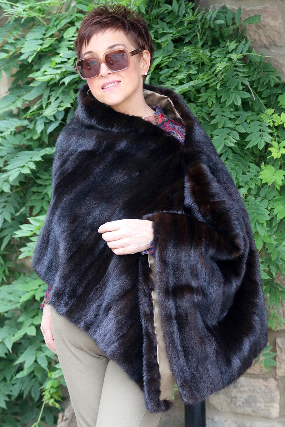 Vintage Mink poncho/cape