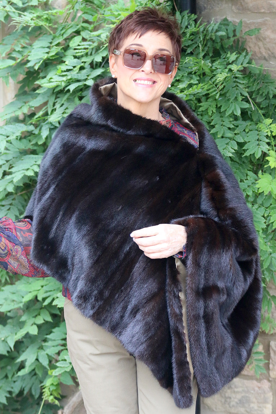 Vintage Mink poncho/cape