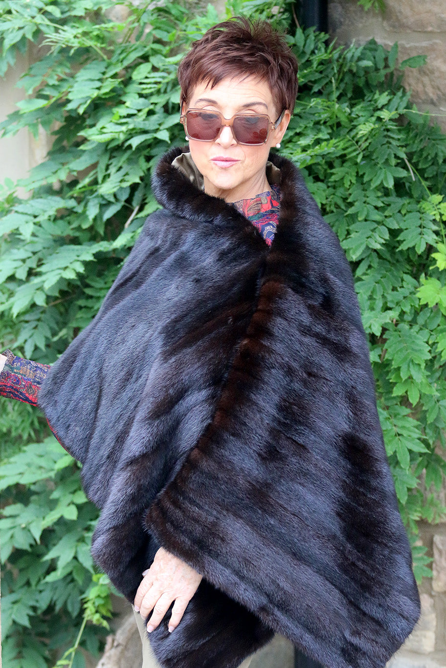 Vintage Mink poncho/cape