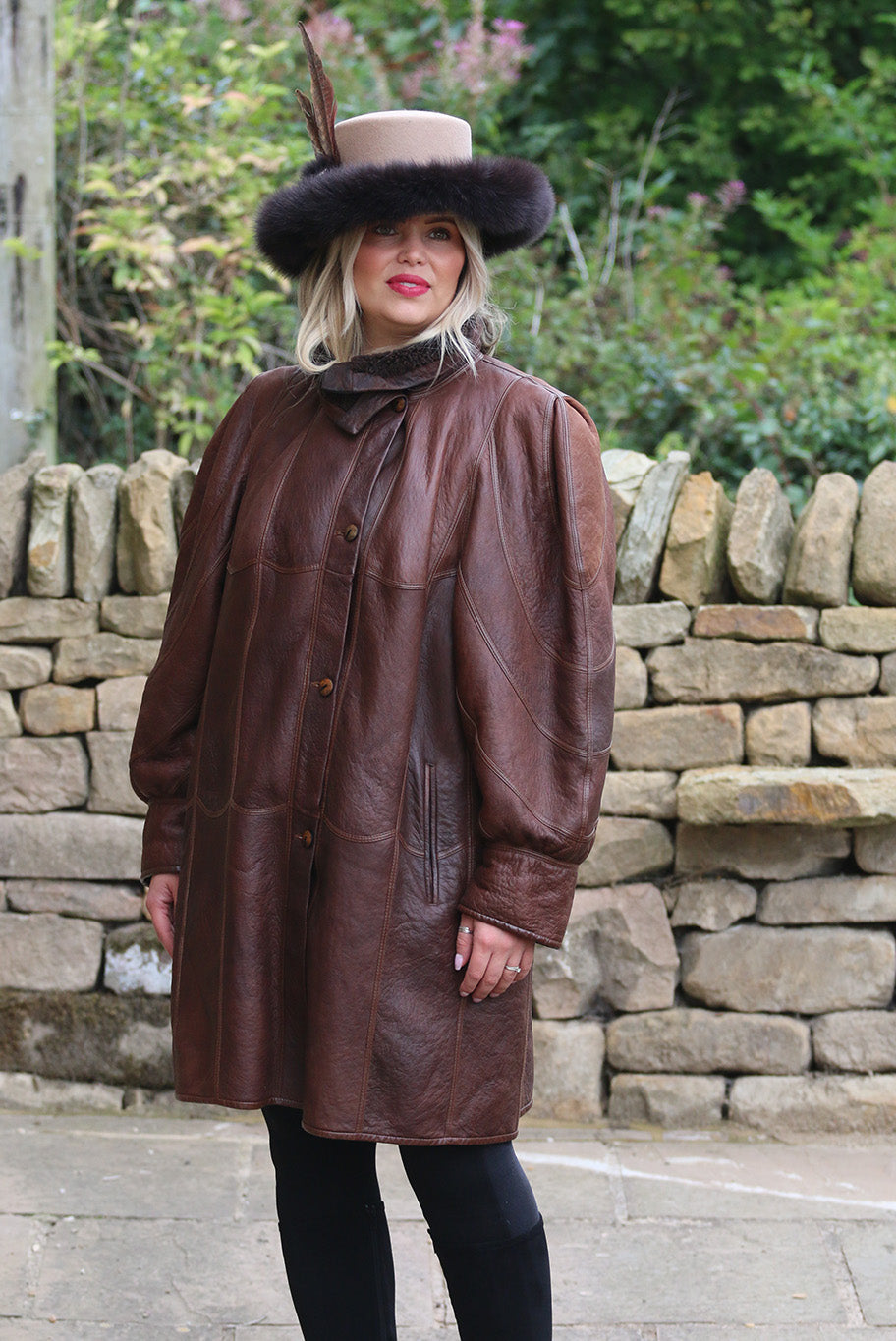 Vintage Lambskin Leather coat
