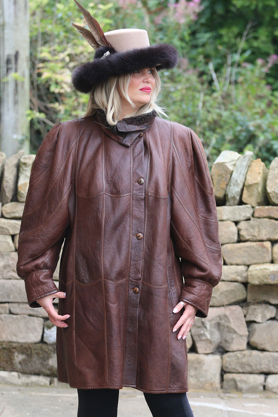 Vintage Lambskin Leather coat