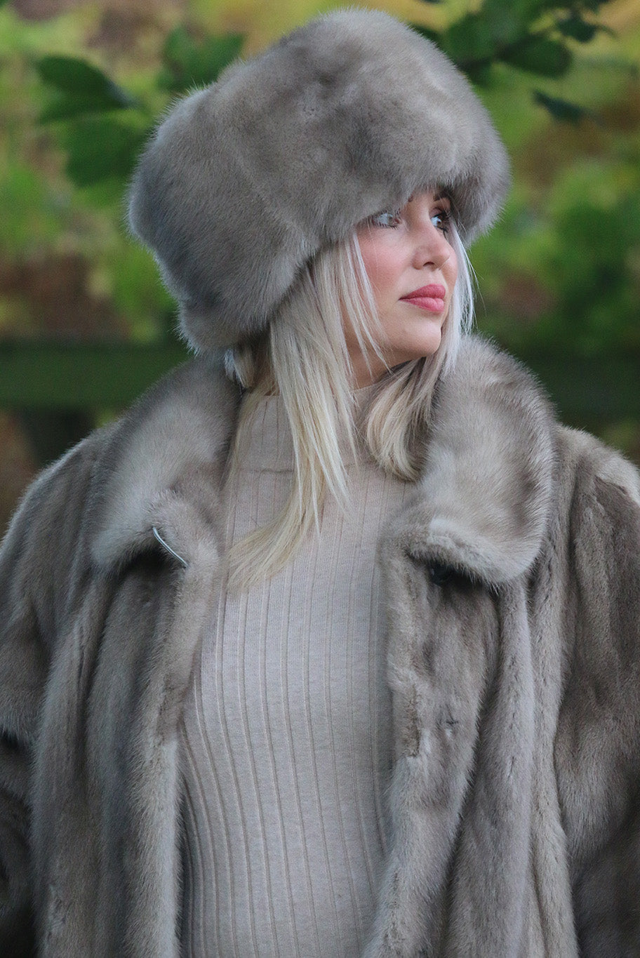 Vintage sapphire mink Fur Coat