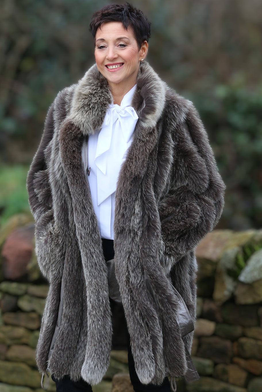 Rare reversible Fox Fur and raincoat