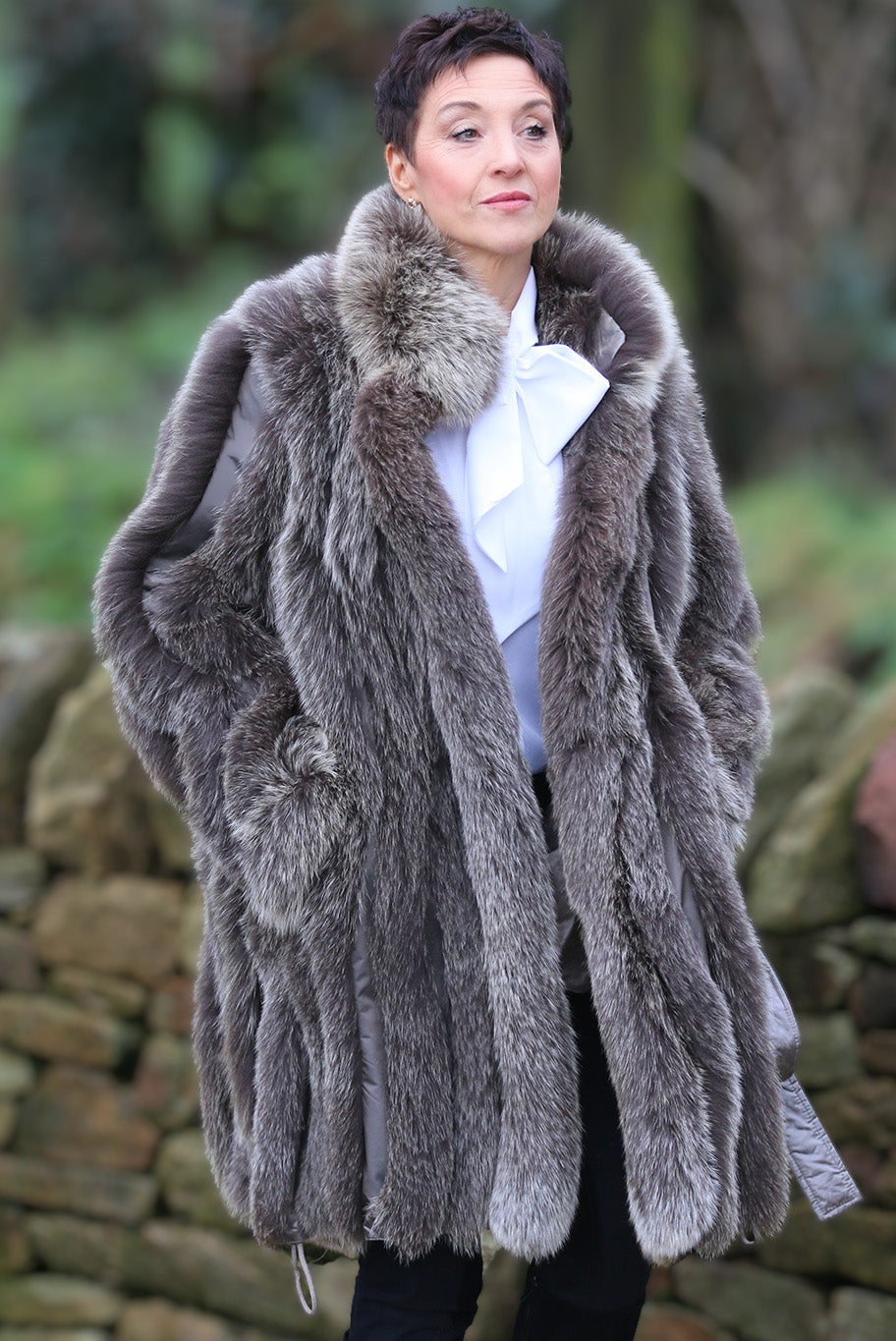 Rare reversible Fox Fur and raincoat