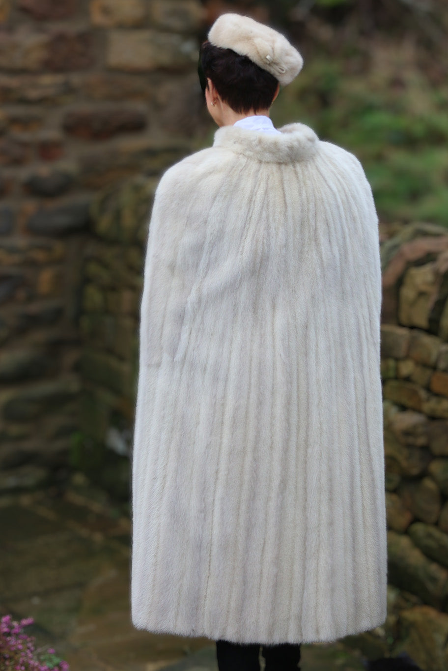 Vintage sapphire mink cape