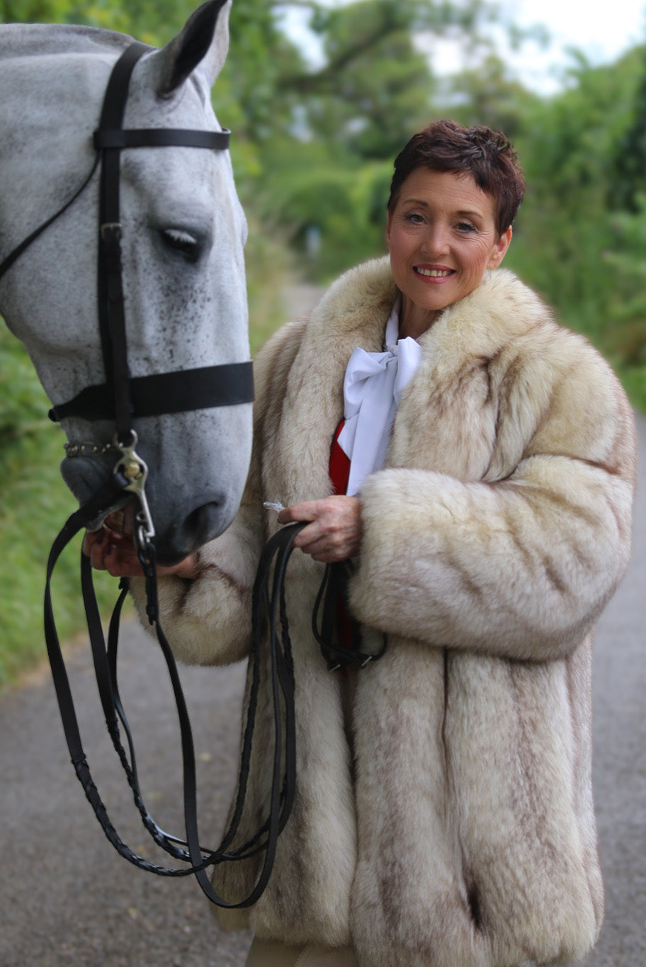 Vintage arctic fox fur coat