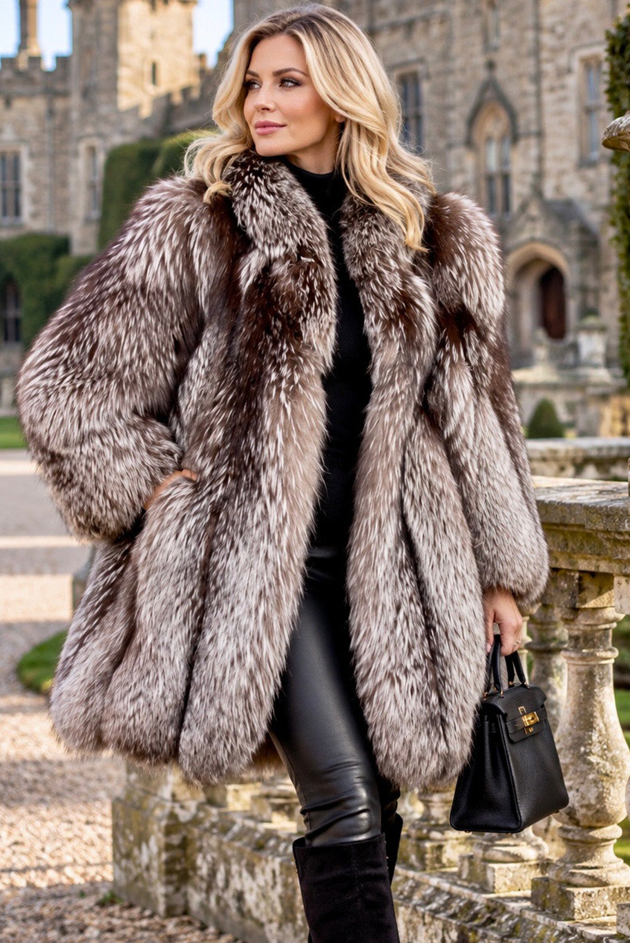 Vintage Saga Silver Fox Fur Coat