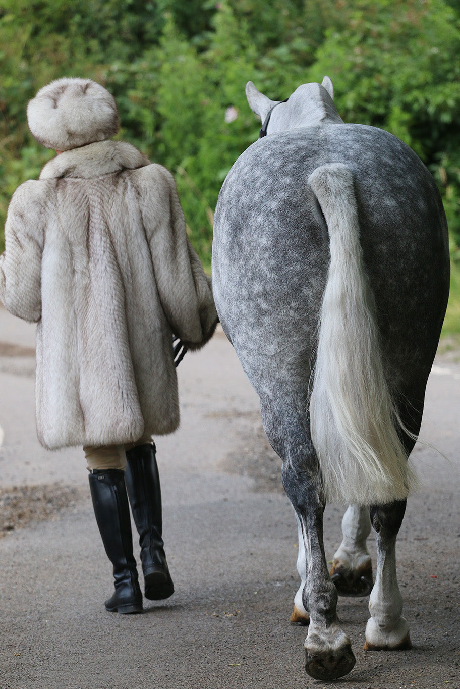 Vintage arctic fox fur coat