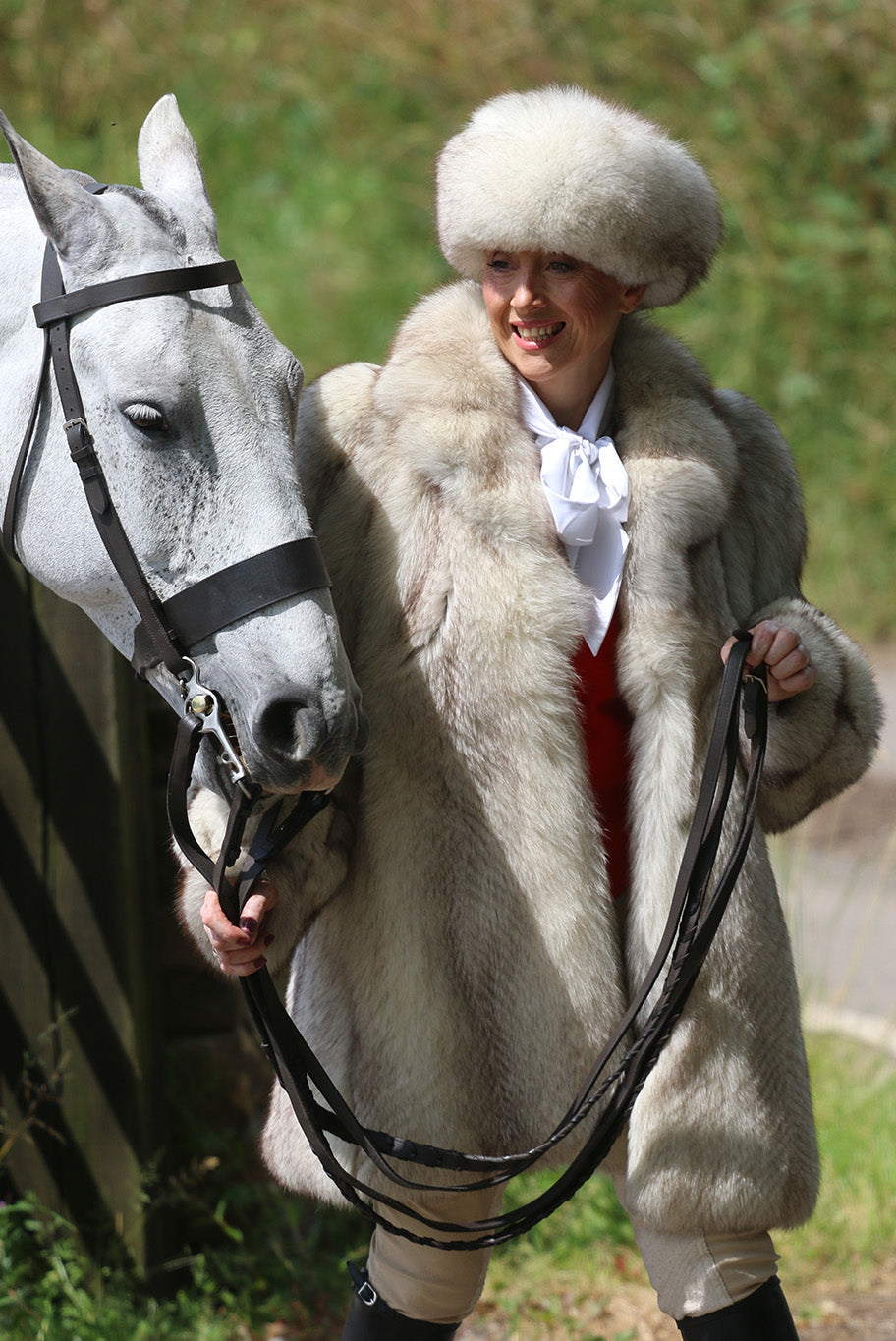Vintage arctic fox fur coat