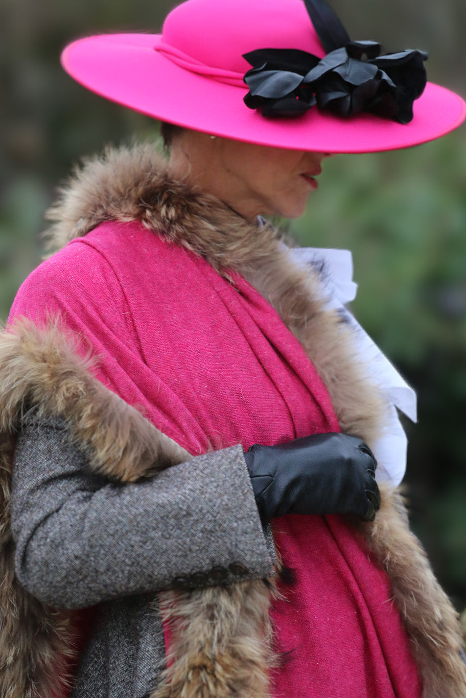 Cashmere and vintage fox fur, knitted wrap