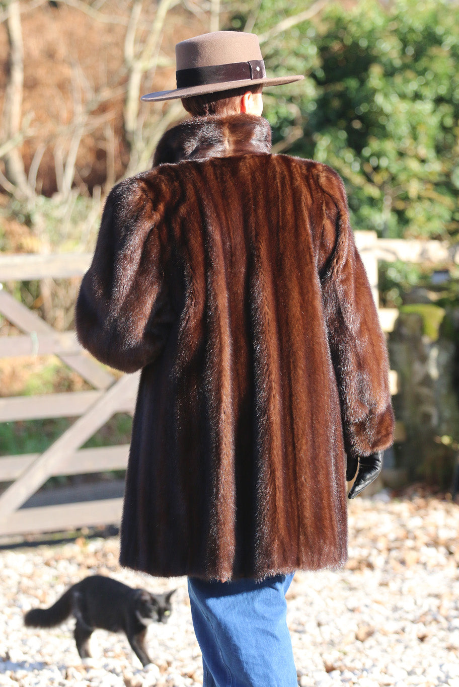 Vintage 3/4 length mink fur coat