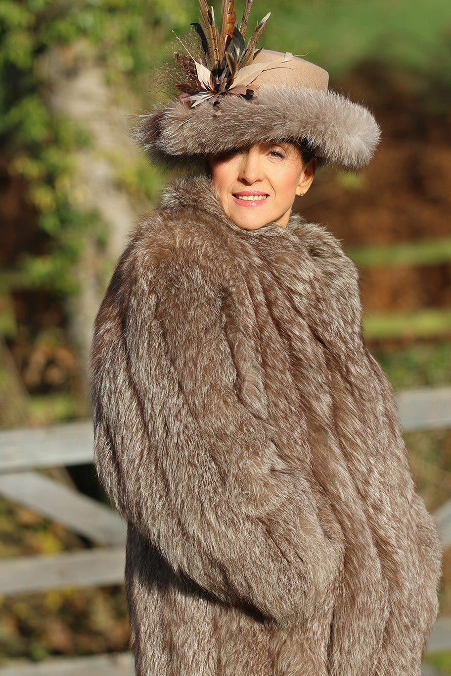 Vintage Crystal Fox Fur Coat