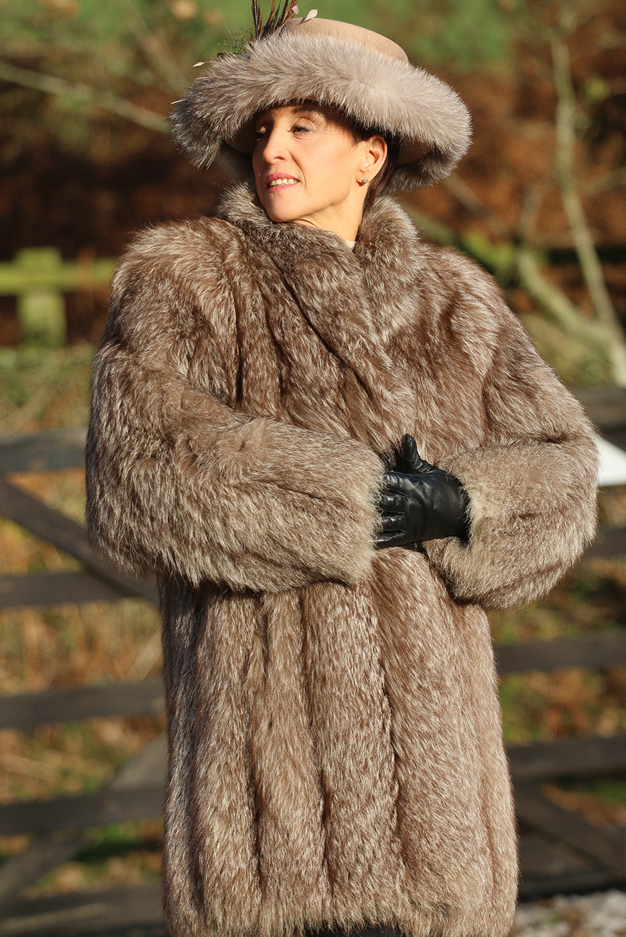 Vintage Crystal Fox Fur Coat