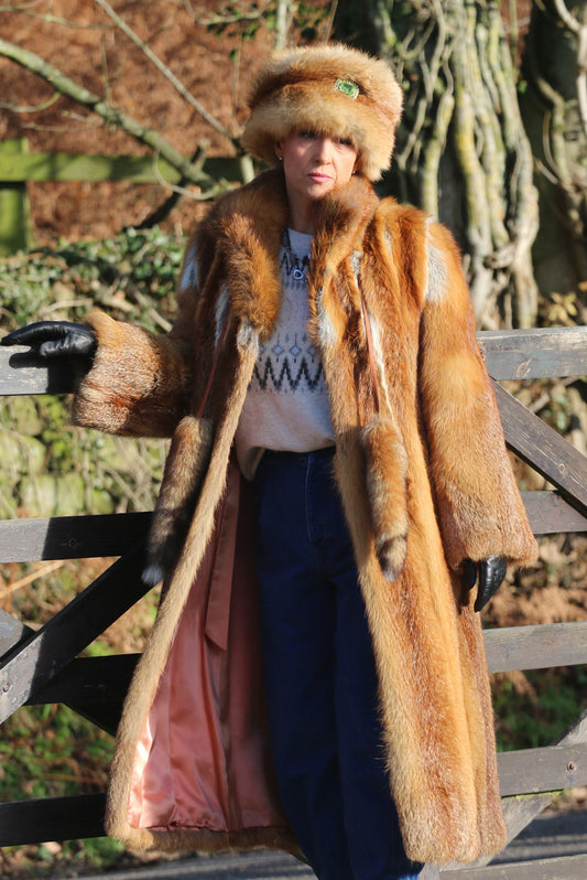 Vintage fox fur coat