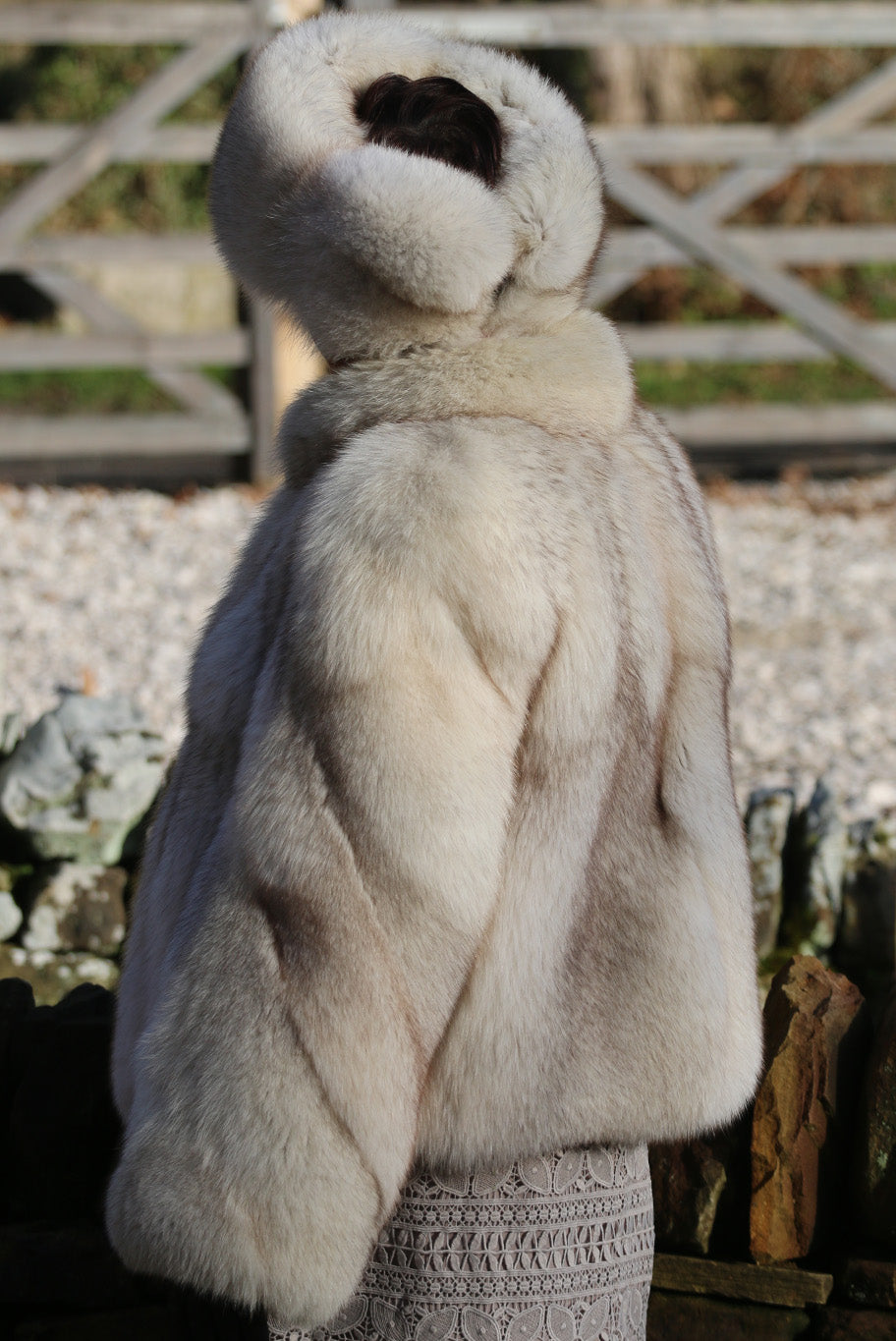 Vintage arctic fox fur coat