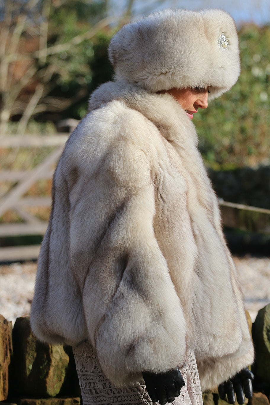 Vintage arctic fox fur coat