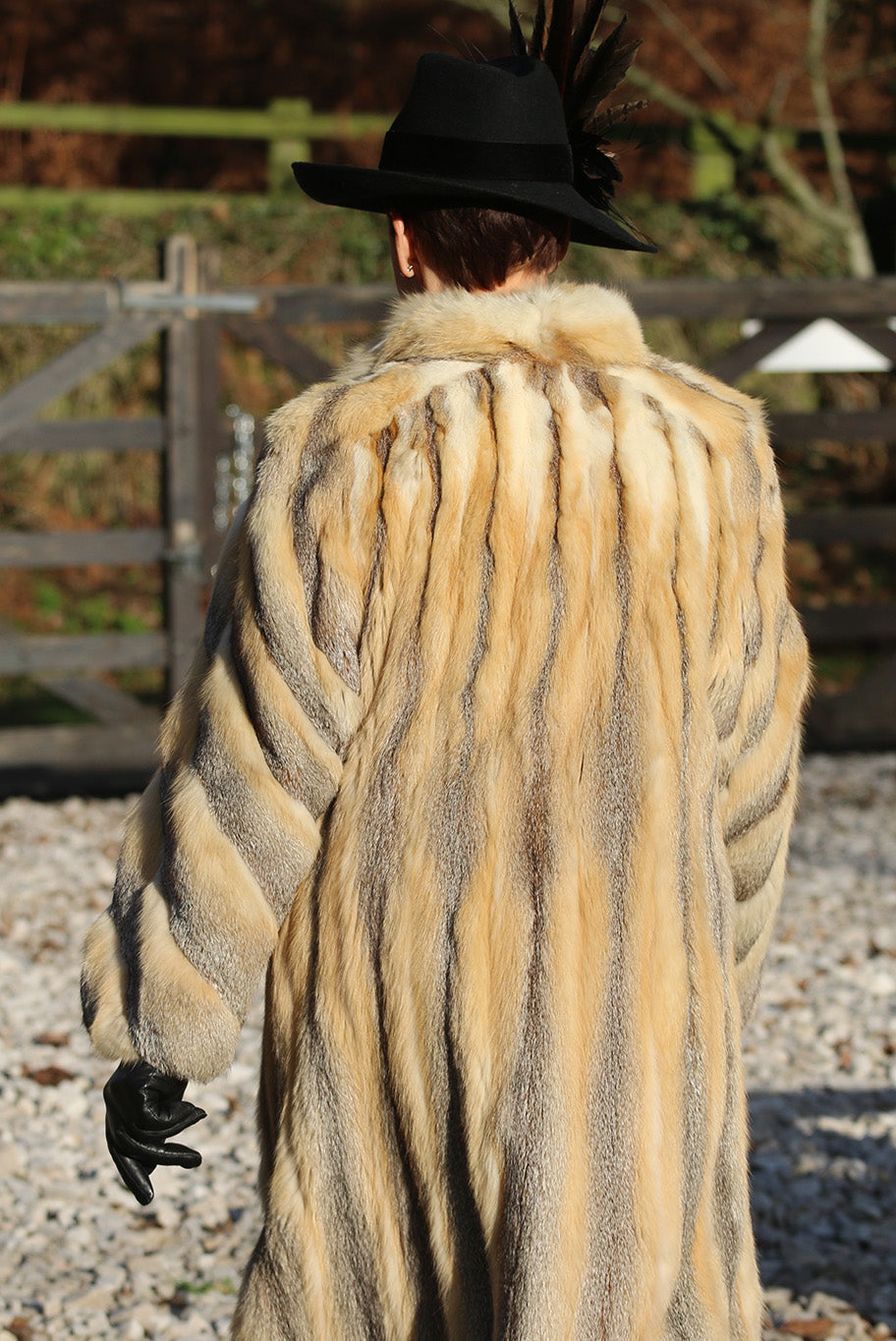 Vintage Grey fox fur coat