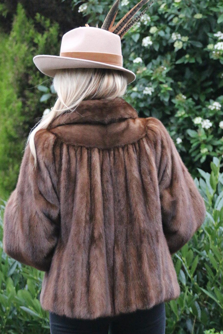 Vintage female mink fur jacket