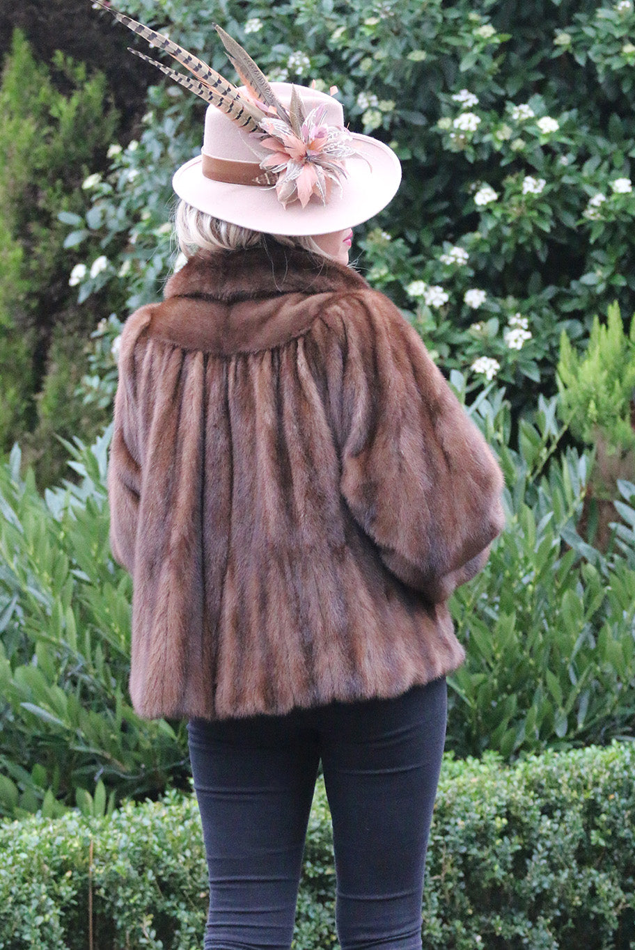 Vintage female mink fur jacket