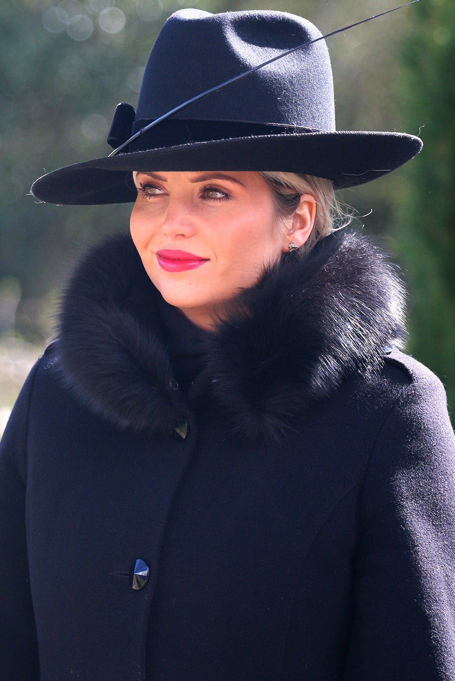 Fedora Wool Hat in Black