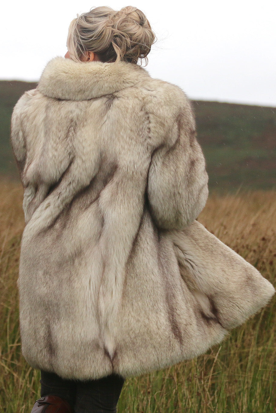 Vintage arctic fox fur coat