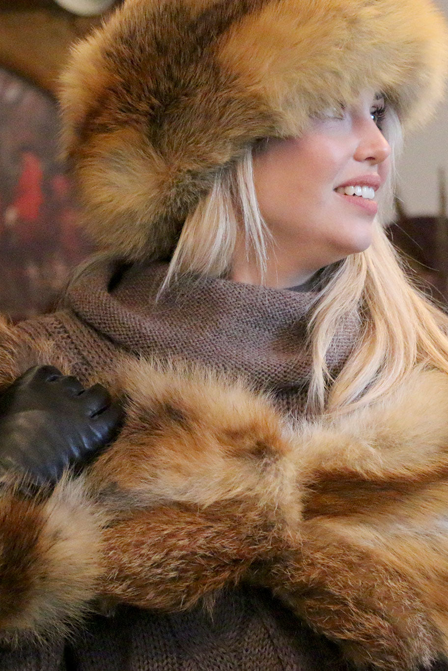 Vintage fox fur wrap