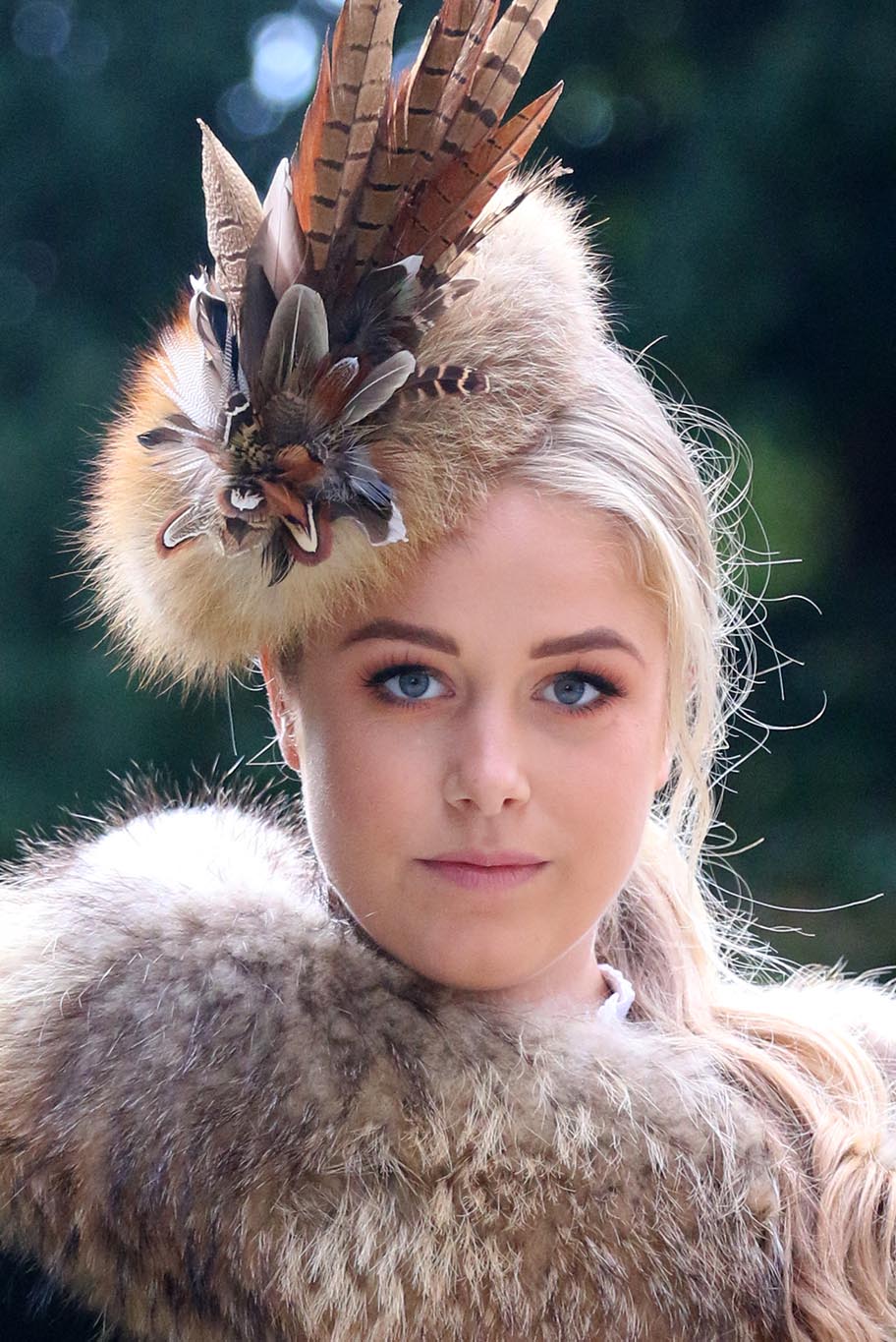 Vintage fur fascinator